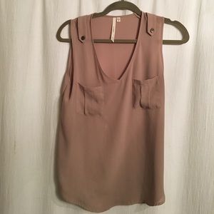 Nude colored tank blouse